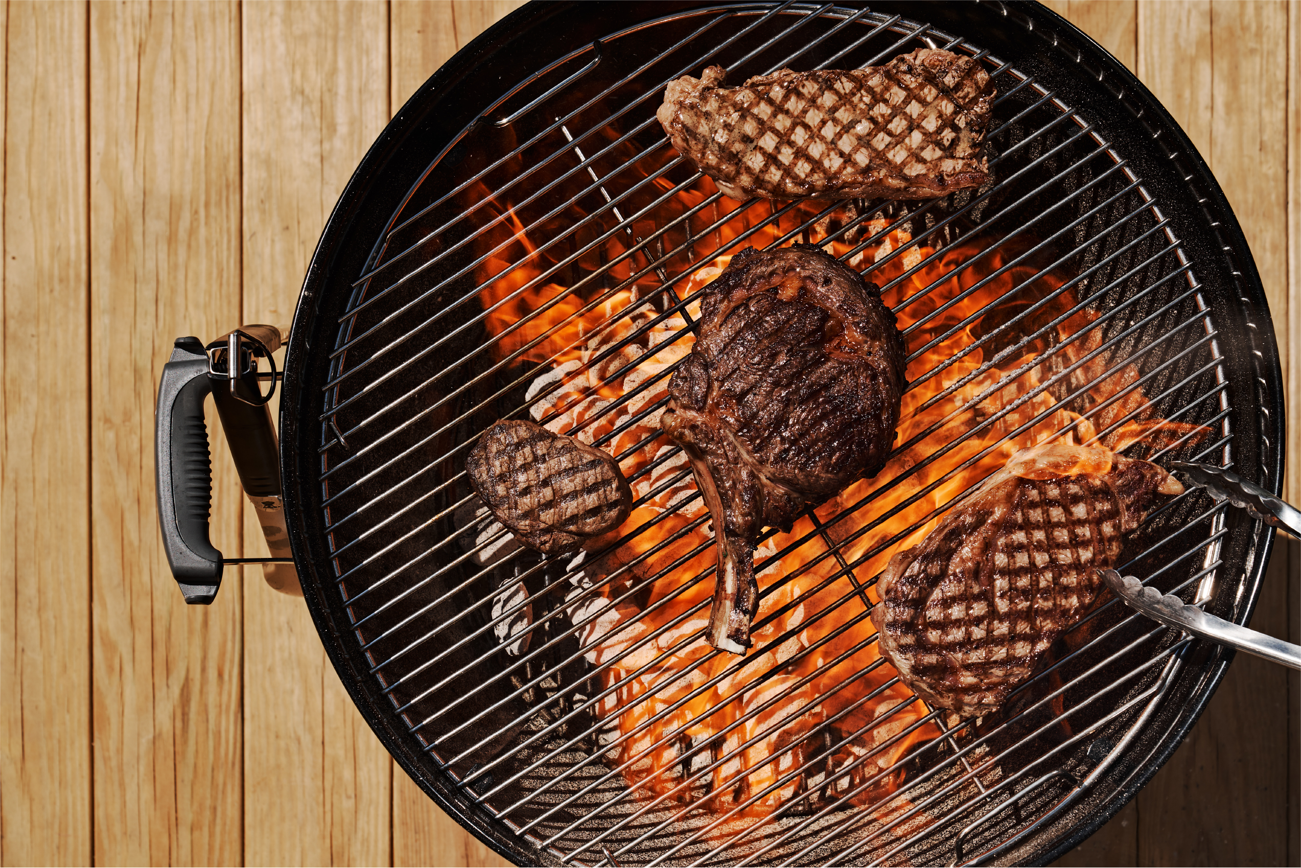 Steaks on grill